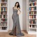 One Shoulder Sexy Heavy Beaded Sequin Ribbon Big Hem Ball Gown Evening Dress For Formal Party Prom Events_ecoleips.com