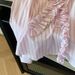 Women's Clothing Light Pink Three Dimensional Wood Ear Edge V Neck Striped Shirt Sweet Loose Lazy Shirt_ecoleips.com