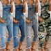 Slim Fit Stretch Jeans For Women – High Waist Skinny Denim Pants With Camouflage & Classic Washed Colors_ecoleips.com
