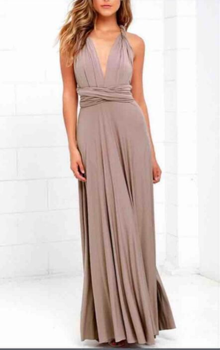 Women's Versatile Multi-Way Cross Back Strappy Bandage Maxi Dress – Sexy Club Evening Gown_ecoleips.com