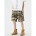 Women's American Retro Camouflage Cargo Shorts Heavyweight Embroidered Five Point Sports Basketball Pants Trendy Summer_ecoleips.com
