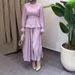 Women’s Clothing New Round Neck Lantern Sleeve Suit Skirt High Waist Slim Lotus Leaf Hem Fashionable Long Skirt_ecoleips.com