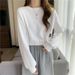 Women's Short Sweatshirt Autumn, Korean Loose And Thin, High-waisted, Cropped, Versatile Top, Trendy Ins Style,_ecoleips.com
