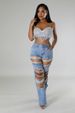 K Hot Girl Pants With Holes, Heavy Industry Nail Bead Bead Elastic Jeans, Women's Pants_ecoleips.com