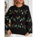 Christmas Sweater, Women's Colorful Lights, Sweet And Cozy Knit Top With Loose Fit_ecoleips.com
