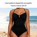 Aria Basics 2025 New European And American Style Solid Color Fashion Slimming One-Piece Women's Double Strap Swimsuit_ecoleips.com