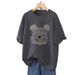 Women's Clothing Oversize Short Sleeved T Shirt For Women In Summer Large Size Cartoon Bear Half Sleeved Top_ecoleips.com