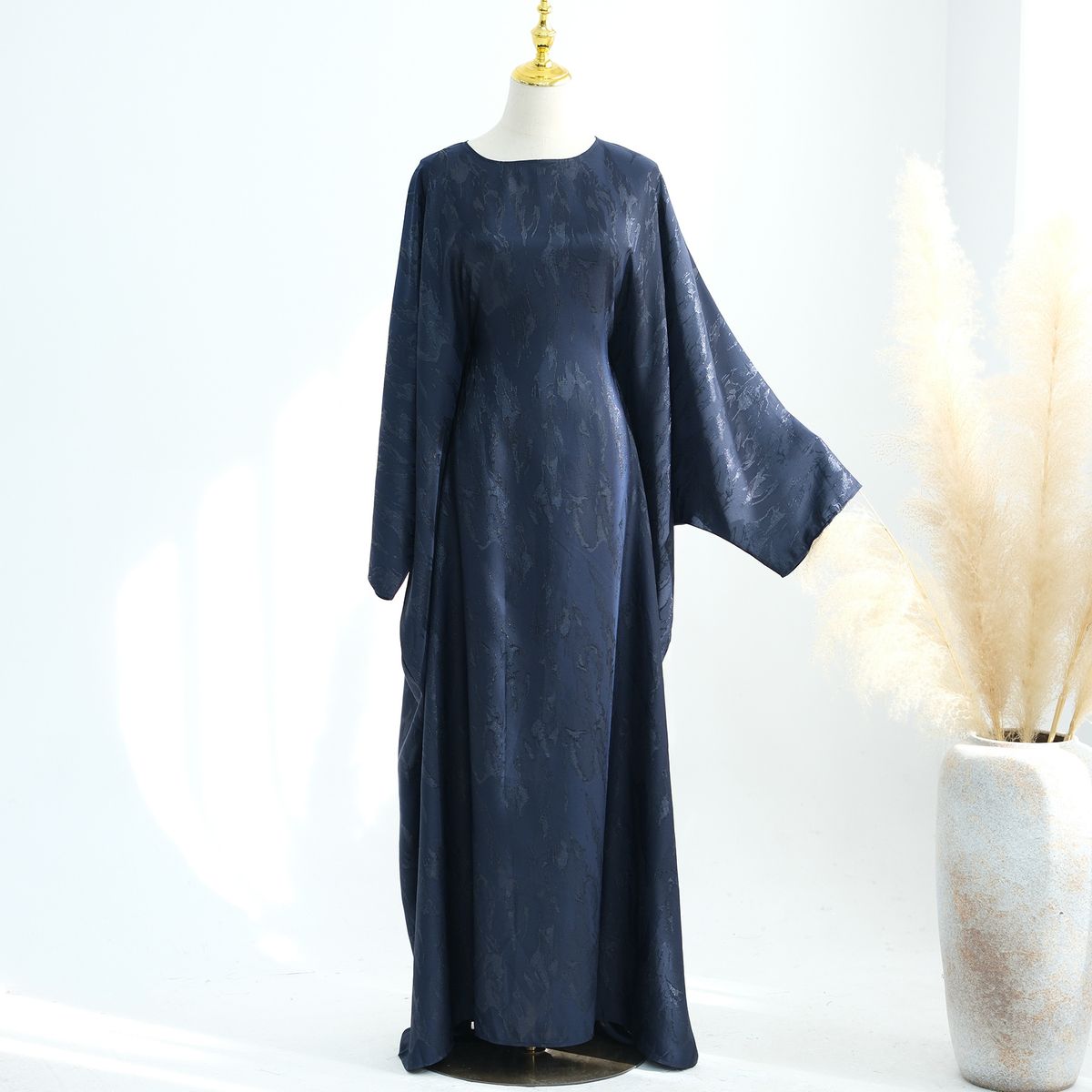 Women's Clothing Loriya Plus Size Fashion Print Dress Women's Clothing Muslim Fashion Modest Abaya Dress_ecoleips.com