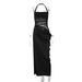Women's Clothing Sexy Style Mesh Splicing Dress Slim Backless Solid Color Waist Baring Halter Neck Temperament Long Dress_ecoleips.com
