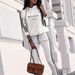 Women's Casual Two Piece Set Minimalist Hooded Top And Pants with Letter Print Stylish Relaxed Fit_ecoleips.com