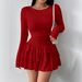Women's Slim Fit Long Sleeve Dress High End European American Style Solid Color Autumn Winter New Clothing by Amazon Cross Border_ecoleips.com