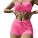 Two Piece Bikini Swimsuit For Women European American Style Sexy Simple Design Polyester Nylon Spring Summer_ecoleips.com