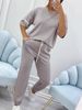K Fashion Casual Pants Set For Women. No Necklaces Or Other Accessories_ecoleips.com