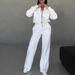 Women's Clothing Casual Zip-Up Hoodie & Pants Set - Trendy Streetwear Two-Piece Outfit For_ecoleips.com