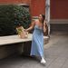 K Women's New Product, Sleeveless Camisole, Slimming And Imitation Denim Dress_ecoleips.com