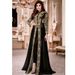 Women's Clothing Fashion Stand Collar Lace Chiffon Dress Retro Long Sleeve Lace Patchwork Waist Long Skirt_ecoleips.com