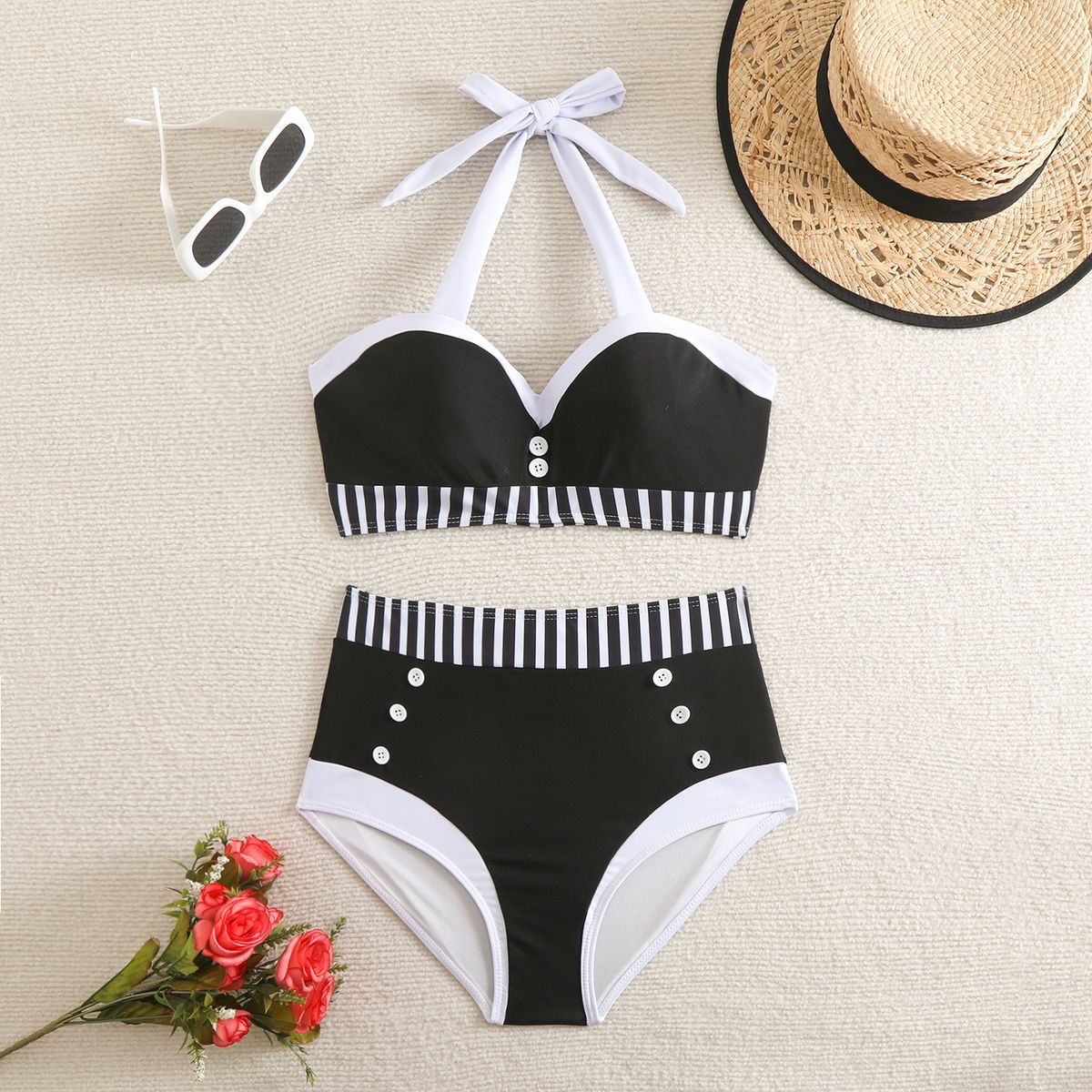 New Swimsuit Belly Belt Breasted Sexy Strap Swimsuit Female Split Bikini Hot Selling Swimsuit_ecoleips.com
