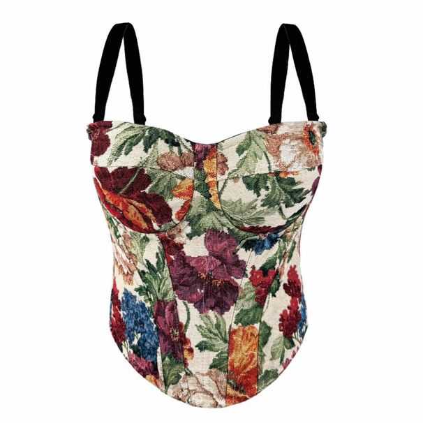 Women's Clothing Sexy Tube Top Camisole Inner Wear Outer Wear With Chest Pads Retro Palace Style_ecoleips.com