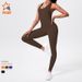 Women's Backless Sports Yoga Bodysuit Tight Fitting Waist Cinching Fitness_ecoleips.com