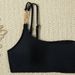 Women's One-Shoulder High-Waist Bikini Set Monochrome Swimwear Sexy Cut-Out Back_ecoleips.com