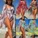 Women’s Clothing New One Shoulder Miami Show Two Piece Beach Sunscreen Tulle Skirt One Piece Swimsuit Female_ecoleips.com