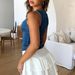 Women's New Dark Denim Small Vest With Buttoned Shoulder Straps Solid Color Suspender Top Vest Cross Border Hot Sale SU3853_ecoleips.com