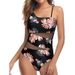 plus Size Red Mesh Openwork One Piece Swimsuit for Women Sexy Sleeveless Slimming And Flattering Integrated Briefs_ecoleips.com