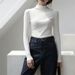 Derong Thickened Semi-High Neck Outerwear Underwear Women's Warm, Stylish, Fit-Fitting Long-Sleeved Top For Autumn/Win_ecoleips.com