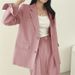 Pink Women's Chic Suit Jacket Korean Style Unique Design Spring Autumn New Outerwear_ecoleips.com