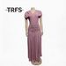 Summer V Neck Slim Fit Long Dress for Women Leg Revealing Elastic Versatile plus Size Solid Color New 26_ecoleips.com