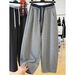 "Korean-Style Relaxed Curved Trousers For Women – Loose Fit Casual Pants For Autumn & Winter"_ecoleips.com
