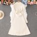Blazer Dress - Women’S Knit Midi Dress With Notch Lapel, High Waist, Long Sleeve, Fall/Winter Elegance_ecoleips.com