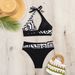 Women's Sexy Crisscross Halter Bikini Set - Adjustable Ties, Push-Up Padding, High Elasticity Nylon For Swim & Beach_ecoleips.com