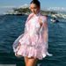 Talenza Fashion Floral Print Dresses Women's Sexy Backless Sleeveless Pleated Ruffled Elegant Dress New Party Club Female Dress_ecoleips.com