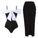 Women's Clothing Retro One-piece Swimsuit Suit With Gauze Skirt_ecoleips.com