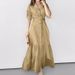 2025 Elegant Button Lace-up Party Dress Women Fashion Lapel Collar Pleated Shirt Dress Casual Long Sleeve Solid Loose Long Dress_ecoleips.com