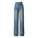 High-waisted Narrow-fit Denim Wide-leg Pants For Tall Women, 2026 Spring New Style, Slimming Straight-leg Pants,_ecoleips.com