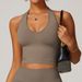 dfyne seaml square neck sport ra halter neck beautiful back sportswear women's fi gym tank top_ecoleips.com