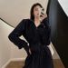 Women's Casual Spors Sui, New Auumn Korean Syle, Hooded Jacke And High-waised Drawsring Jogger Pans Wo-piece_ecoleips.com