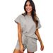 Women's Clothing Solid Color Round Neck Short Sleeved Tops Spring And Summer New Textured Fabrics Fashion Shorts Suits_ecoleips.com