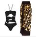 Women's Clothing new one piece three dimensional flower swimsuit holiday beach style bikini_ecoleips.com