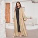 Verve 2025 New Embroidered Muslim Clothing Fashion Elegant Cardigan Rayon Dress Robe_ecoleips.com