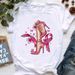 Independent Brand Short-sleeved European And American Retro High-heeled Shoes Women's T-shirt_ecoleips.com