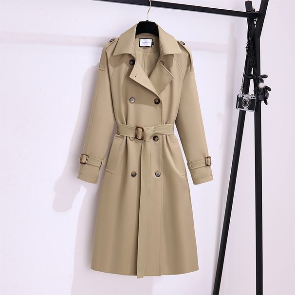 High Temperament, Mid To High End Trench Coat For Women, Autumn New Style, Korean Version, Waist Cinching Classic_ecoleips.com