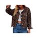 Leopard Print Denim Short Jacket Women's Casual Fashion Autumn/Winter New Real Shot_ecoleips.com