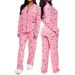 Women's Christmas Print Blazer & Pants Set – Festive Holiday Outfit, Casual Long-Sleeve Trousers Ensemble (S-XXL, Pinkish)_ecoleips.com