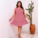 Women's Clothing Round Neck Sleeveless Polka Dot Loose Large Swing Ruffle Dress_ecoleips.com