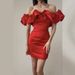 Elegant 3D Bubble Neckline Bodycon Party Dress For Women - Sexy Off-Shoulder Cocktail Evening Gown (Black/White/Red/Pink/Violet, XS/S/M/L/XL)_ecoleips.com
