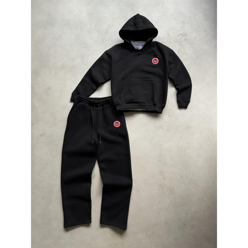 Men's Graphic Print Hoodie And Sweatpants Set, Fleece Lined Casual Tracksuit For Streetwear And Lounge_ecoleips.com