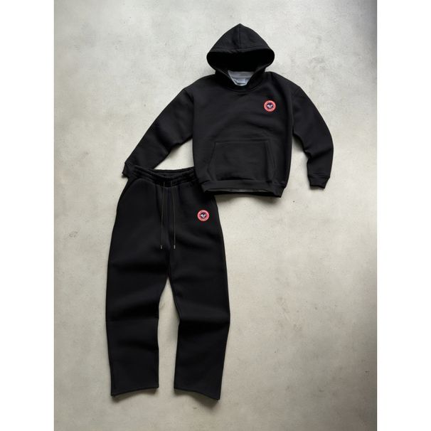 Men's Graphic Print Hoodie And Sweatpants Set, Fleece Lined Casual Tracksuit For Streetwear And Lounge_ecoleips.com